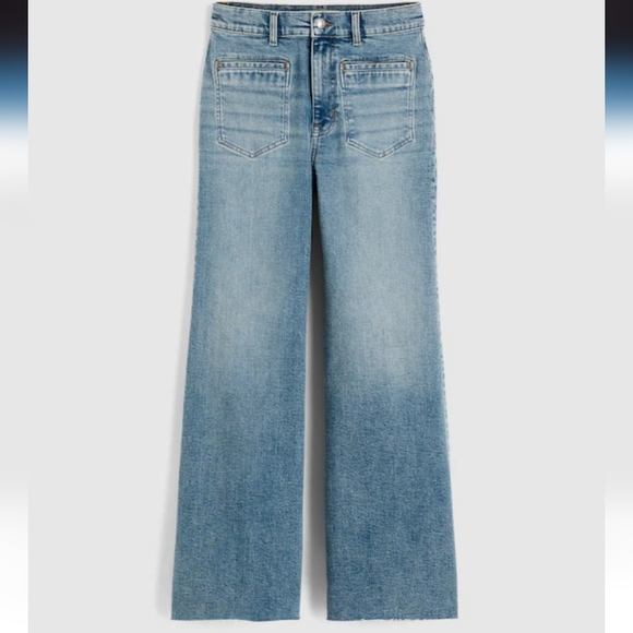 Madewell Denim - MADEWELL Flared Wide-Leg Crop Jeans. SIZE 30